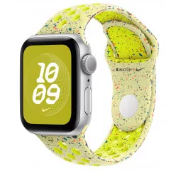 Силиконовый ремешок для Apple Watch 40mm Apple Nike Sport Band Volt Splash - S/M (MC1R4)