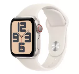 Силиконовый ремешок для Apple Watch 40mm Apple Sport Band Starlight - S/M (MYJ33)