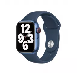 Силиконовый ремешок для Apple Watch 41mm Apple Sport Band Abyss Blue (MKUE3)