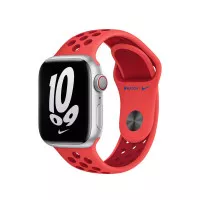 Силиконовый ремешок для Apple Watch 42mm Apple Nike Sport Band Bright Crimson/Gym Red - S/M (MPGX3)