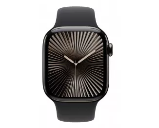 Силіконовий ремінець для Apple Watch 42mm Apple Sport Band Black - M/L (MXLK3)