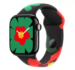 Силиконовый ремешок для Apple Watch 42mm Apple Sport Band Black Unity - Unity Bloom - S/M (MYGU3)