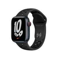 Силиконовый ремешок для Apple Watch 44/45/46 mm Apple Nike Sport Band Anthracite/Black (ML883)