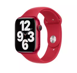 Силиконовый ремешок для Apple Watch 44/45/46 mm Apple Sport Band (PRODUCT)RED - S/M (MT3W3)