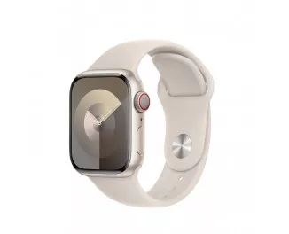 Силиконовый ремешок для Apple Watch 44/45/46 mm Apple Sport Band Starlight - S/M (MT3H3)