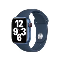 Силиконовый ремешок для Apple Watch 44/45/46mm Apple Sport Band Abyss Blue (MKUW3)