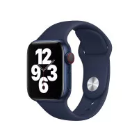 Силиконовый ремешок для Apple Watch 44/45/46mm Apple Sport Band Deep Navy (MYAX2)