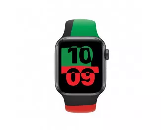 Силіконовий ремінець для Apple Watch 45mm Apple Sport Band Black Unity (MUQ73)