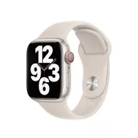 Силиконовый ремешок для Apple Watch 45mm Apple Sport Band Starlight - M/L (MPLW3)