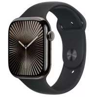 Силиконовый ремешок для Apple Watch 46mm Apple Sport Band Black - M/L (MXM43)