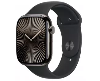Силиконовый ремешок для Apple Watch 46mm Apple Sport Band Black - XL (MXM53)