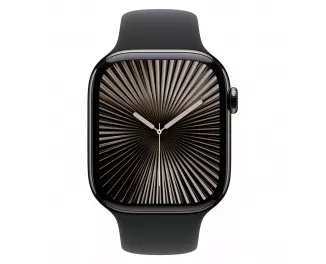 Силиконовый ремешок для Apple Watch 46mm Apple Sport Band Black - XL (MXM53)