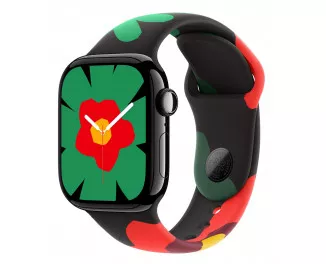 Силиконовый ремешок для Apple Watch 46mm Apple Sport Band Black Unity - Unity Bloom - M/L (MYGX3)