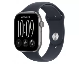 Силиконовый ремешок для Apple Watch 46mm Apple Sport Band Navy Blue - M/L (MJVU4)