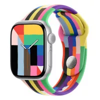 Силиконовый ремешок для Apple Watch 46mm Apple Sport Band Pride Edition - M/L (MDWG4)