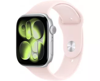 Силиконовый ремешок для Apple Watch 46mm Apple Sport Band Soft Pink - S/M (MHYF4)
