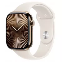 Силиконовый ремешок для Apple Watch 46mm Apple Sport Band Starlight - M/L (MXM73)