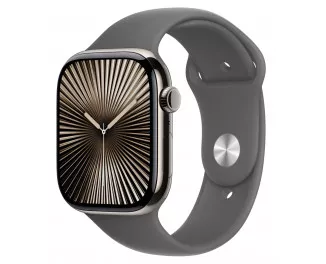 Силиконовый ремешок для Apple Watch 46mm Apple Sport Band Stone Gray - S/M (MXLX3)