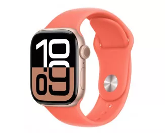Силиконовый ремешок для Apple Watch 46mm Apple Sport Band Tangerine - S/M (MDT54)