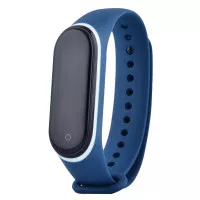 Силіконовий ремінець Xiaomi Mi Band 5/6 Dark blue/White