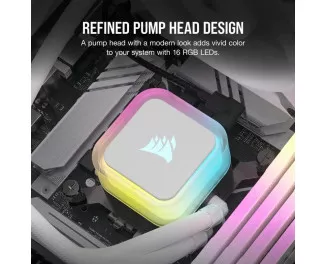 Система водяного охолодження Corsair iCUE H100i RGB Elite White (CW-9060078-WW)