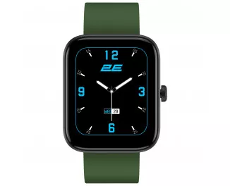 Смарт-часы 2E Alpha SQ Music Edition 46mm Black-Green (2E-CWW40BKGN)
