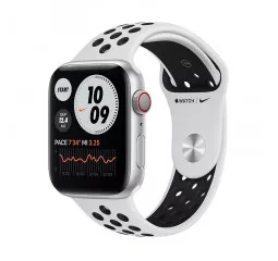 Смарт-часы Apple Watch Nike SE GPS + Cellular 40mm Silver Aluminum Case with Pure Platinum/Black Nike Sport Band (MKR43)