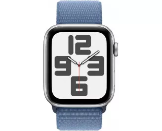 Смарт-часы Apple Watch SE 2 (2023) GPS 40mm Silver Aluminium Case with Winter Blue Sport Loop (MRE33QP/A)
