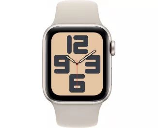 Смарт-часы Apple Watch SE 2 (2023) GPS 44mm Starlight Aluminum Case with Starlight Sport Band - M/L (MRE53)