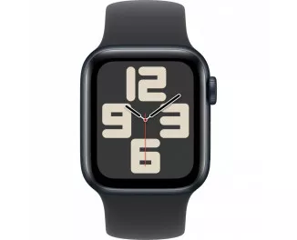 Смарт-часы Apple Watch SE 2 (2024) GPS 40mm Midnight Aluminum Case with Black Solo Loop - Size 6 (MC0X4, MA9A4)