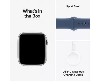 Смарт-часы Apple Watch SE 2 (2024) GPS 44mm Silver Aluminum Case with Denim Sport Band - S/M (MXEQ3)