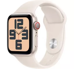 Смарт-часы Apple Watch SE 2 (2024) GPS + Cellular 40mm Starlight Aluminum Case with Starlight Sport Band - S/M (MXFY3)