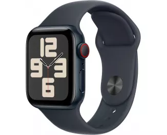 Смарт-часы Apple Watch SE 2 (2024) GPS + Cellular 44mm Midnight Aluminum Case with Midnight Sport Band - M/L (MXG23)