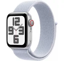Смарт-годинник Apple Watch SE 2 (2024) GPS + Cellular 44mm Silver Aluminum Case with Blue Cloud Sport Loop (MXG63, MXGR3) Смарт-годинник Apple Watch SE 2 (2024) GPS + Cellular 44mm Silver Aluminum Case with Blue Cloud Sport Loop (MXG63, MXGR3)
