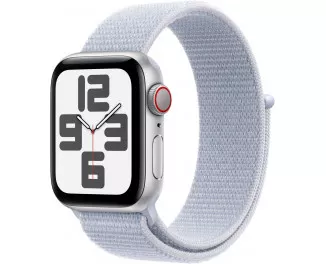 Смарт-годинник Apple Watch SE 2 (2024) GPS + Cellular 44mm Silver Aluminum Case with Blue Cloud Sport Loop (MXG63, MXGR3) Смарт-годинник Apple Watch SE 2 (2024) GPS + Cellular 44mm Silver Aluminum Case with Blue Cloud Sport Loop (MXG63, MXGR3)