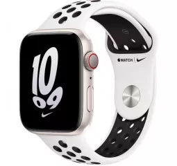 Смарт-часы Apple Watch SE 2 GPS + Cellular 44mm Starlight Aluminum Case with Summit White/Black Nike Sport Band - M/L  (MNQE3+MPH33)