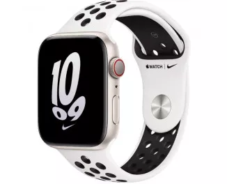 Смарт-часы Apple Watch SE 2 GPS + Cellular 44mm Starlight Aluminum Case with Summit White/Black Nike Sport Band - M/L  (MNQE3+MPH33)