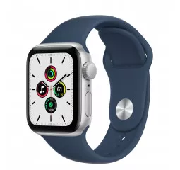 Смарт-часы Apple Watch SE GPS 40mm Silver Aluminum Case with Abyss Blue Sport Band (MKNY3)