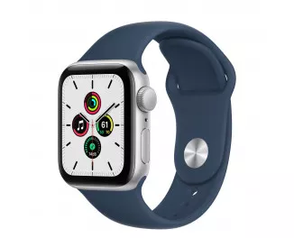 Смарт-часы Apple Watch SE GPS 40mm Silver Aluminum Case with Abyss Blue Sport Band (MKNY3)