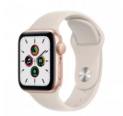 Смарт-часы Apple Watch SE GPS 44mm Gold Aluminum Case with Starlight Sport Band (MKQ53)