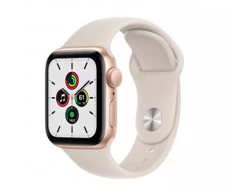 Смарт-часы Apple Watch SE GPS 44mm Gold Aluminum Case with Starlight Sport Band (MKQ53)