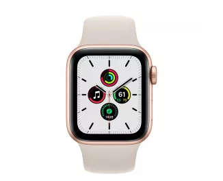Смарт-годинник Apple Watch SE GPS 44mm Gold Aluminum Case with Starlight Sport Band (MKQ53)