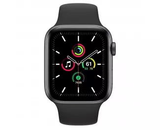 Смарт-часы Apple Watch SE GPS + Cellular 44mm Space Gray Aluminum Case with Black Sport Band (MYER2)