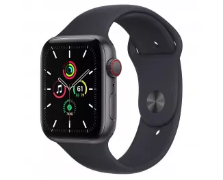 Смарт-часы Apple Watch SE GPS + Cellular 44mm Space Gray Aluminum Case with Midnight Sport Band (MKRR3)