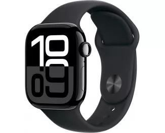 Смарт-часы Apple Watch Series 10 GPS 42mm Jet Black Aluminum Case with Black Sport Band - M/L (MWWF3)