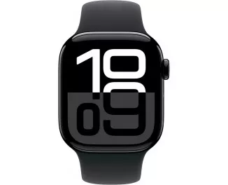 Смарт-часы Apple Watch Series 10 GPS 42mm Jet Black Aluminum Case with Black Sport Band - S/M (MWWE3)