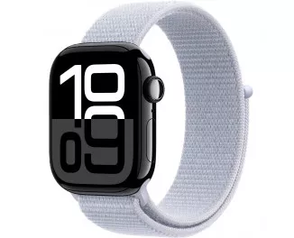 Смарт-часы Apple Watch Series 10 GPS 42mm Jet Black Aluminum Case with Blue Cloud Sport Loop (MWWX3+MXKX3)