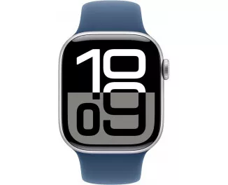 Смарт-часы Apple Watch Series 10 GPS 42mm Silver Aluminum Case with Denim Sport Band - M/L (MWWC3)