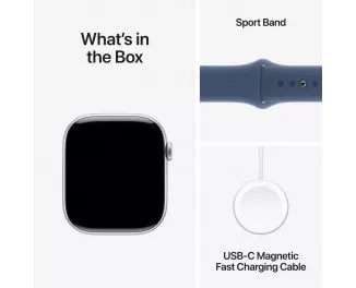 Смарт-часы Apple Watch Series 10 GPS 42mm Silver Aluminum Case with Denim Sport Band - M/L (MWWC3)