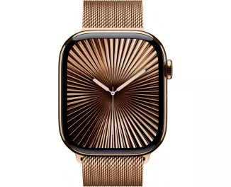 Смарт-часы Apple Watch Series 10 GPS + Cellular 42mm Gold Titanium Case with Gold Milanese Loop (MX083)